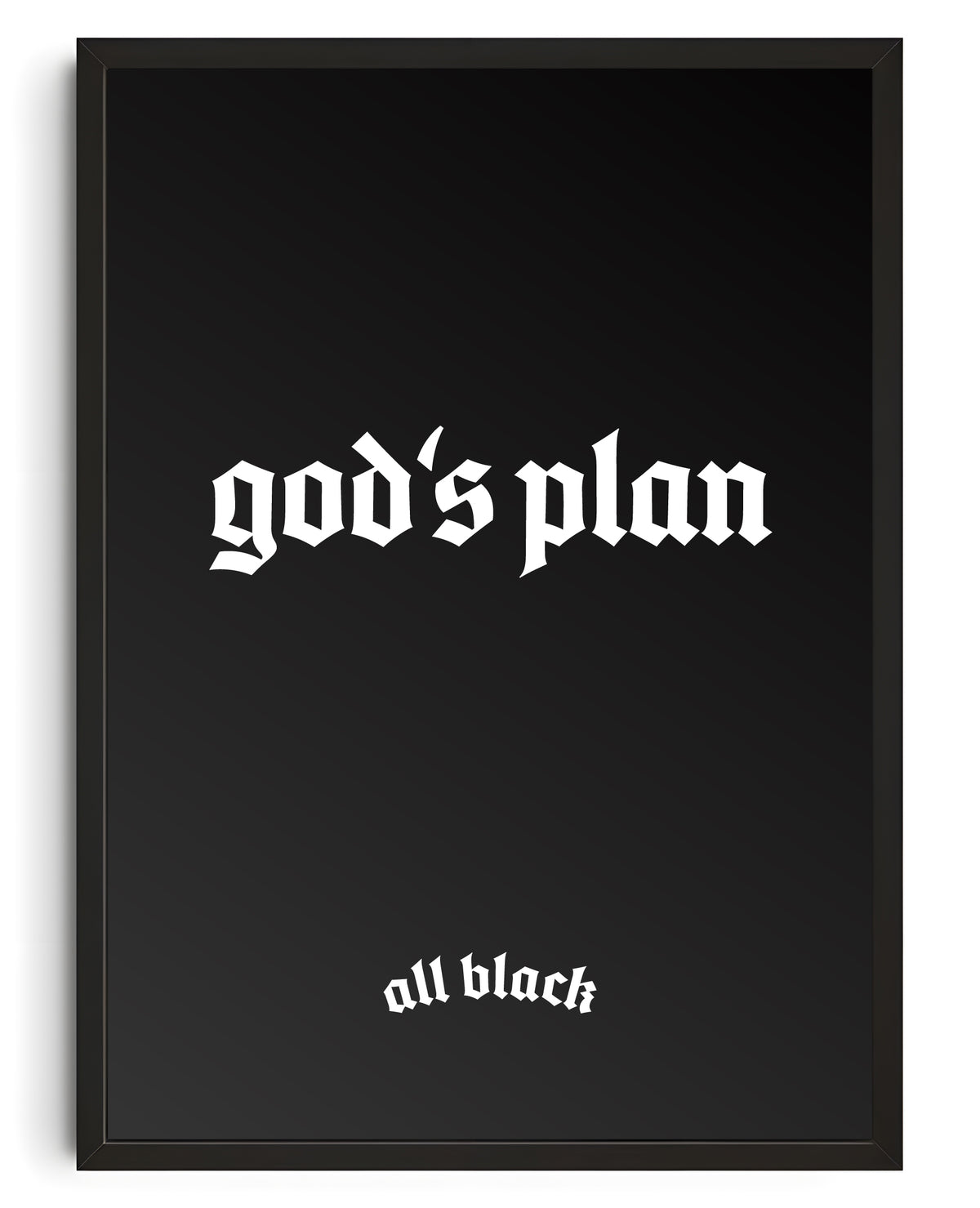 GOD'S PLAN CANVAS BY ALL BLACK