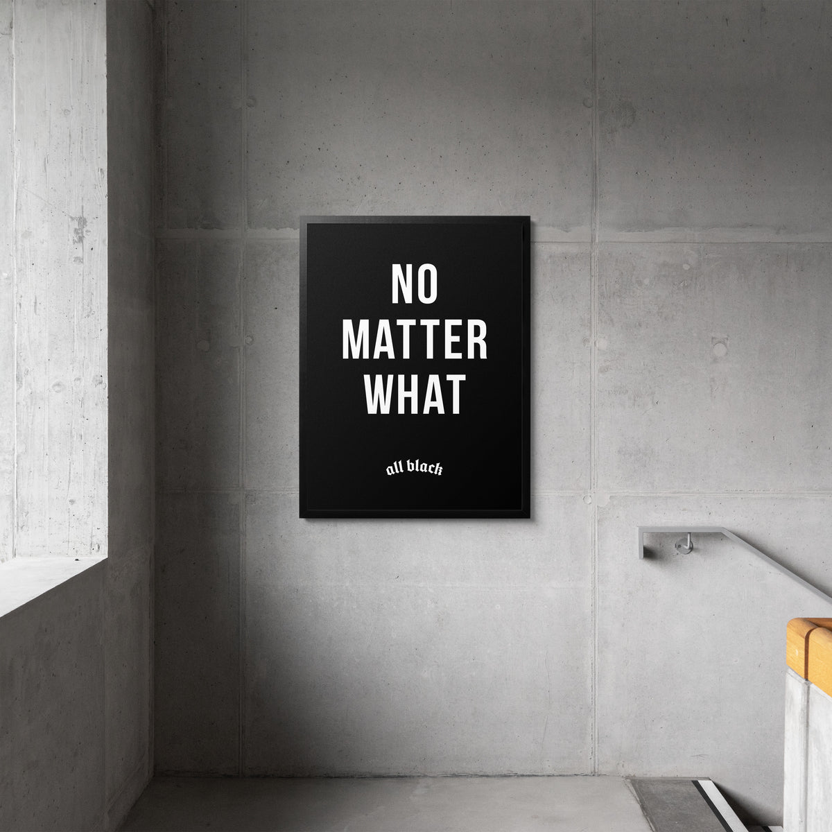 No Matter What Canvas by ALL BLACK